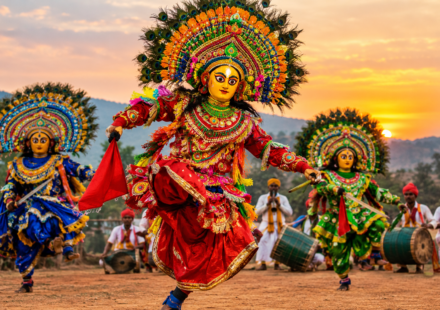 Purulia Chhau is particularly associated with the Purulia region of West Bengal. Over generations, dancers, musicians, and mask-makers developed the unique artistic traditions that make this dance form different from other styles of Chhau.